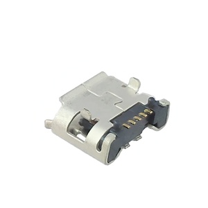 ขั้วต่อ Micro USB 5P ตัวเมียแบบแนวนอนช่องเสียบด้านหน้าด้านหลัง SMT mount ขั้วต่อ USB สำหรับอุปกรณ์อิเล็กทรอนิกส์ - Product Image 2