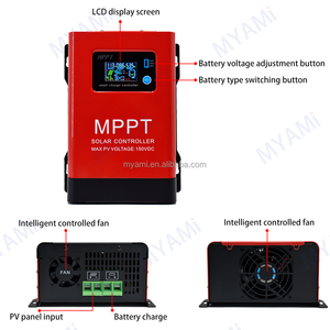 MYAMi 60A 100A yüksek giriş voltajı voltajı 12V 24V 48V MPPT 150V PV giriş Off-grid güneş şarj regülatörü azaltmak - Product Image 4