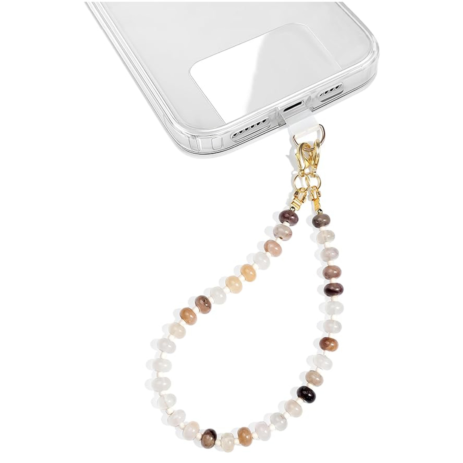 Grey 8mm violet stone abacus beads-including mobile phone gasket