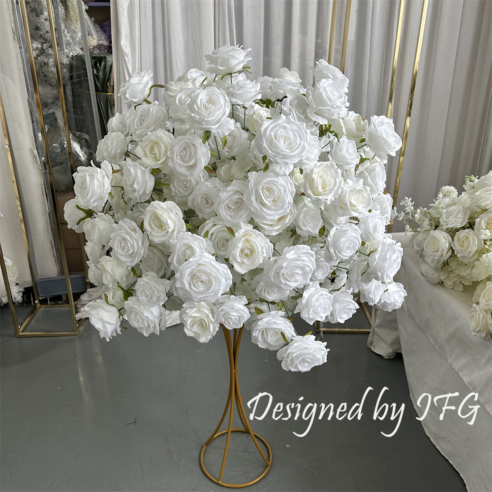 Bola de flor blanca de 70cm de diámetro 07