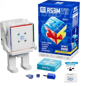 RS3M V5 3x3x3スピードキューブステッカーレスプロボールコアUV Maglevマジックキューブロボット3Dパズルマジックトイ子供 & 大人用 - Product Image 1