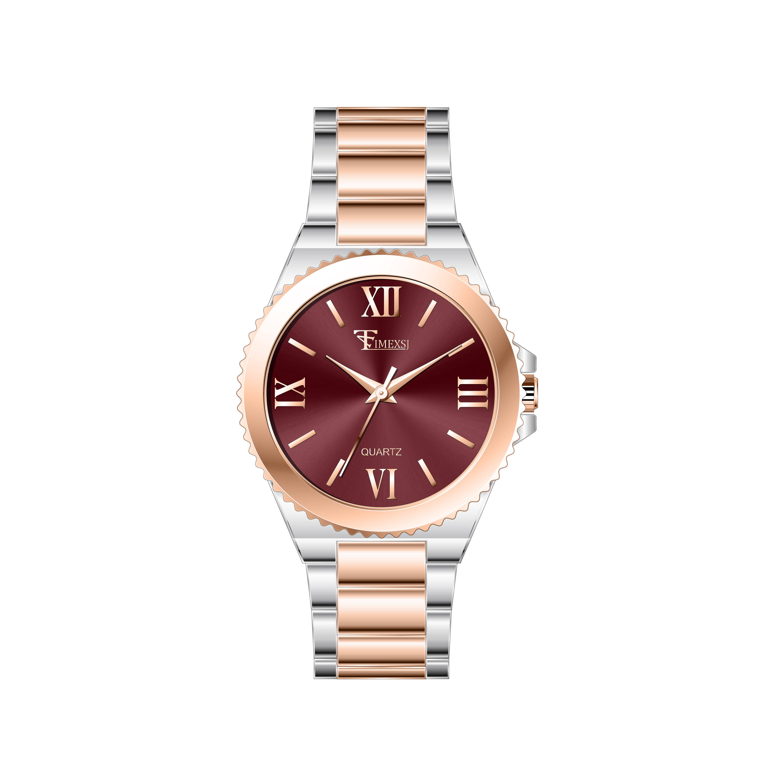 Two Tone Rose Gold - Brown