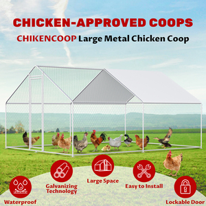Üreticinin yeni galvanizli prefabrik tavuk ve tavşan Coop ile arka bahçesinde çiftlik veya ev kullanımı için yükseltme tel örgü Run - Product Image 3