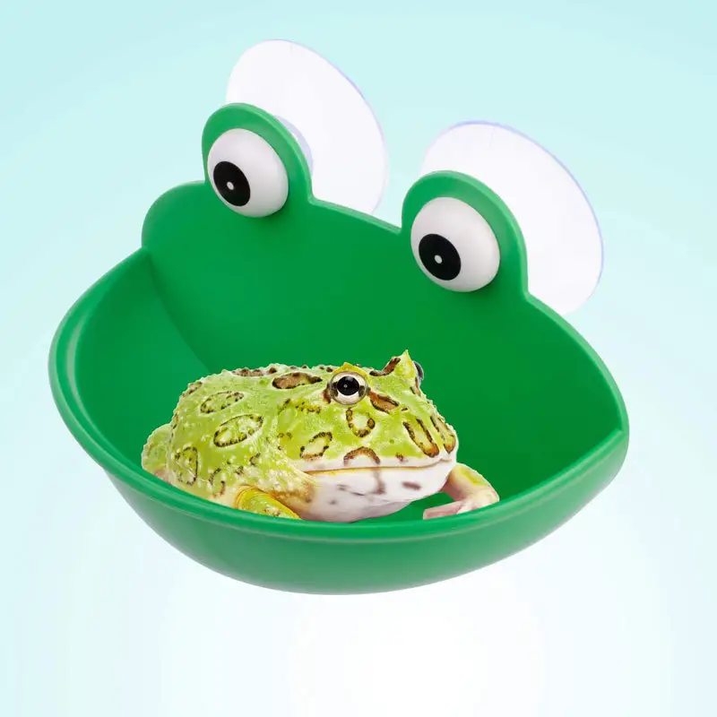 Frog Habitat with Suction Cup Cute Frog Fish Tank Decor Portable Soap Dish Holder for Fish Tank Aquarium