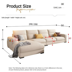 2024新到现代简约设计木腿低价布艺套模块化沙发套客厅家具 - Product Image 6