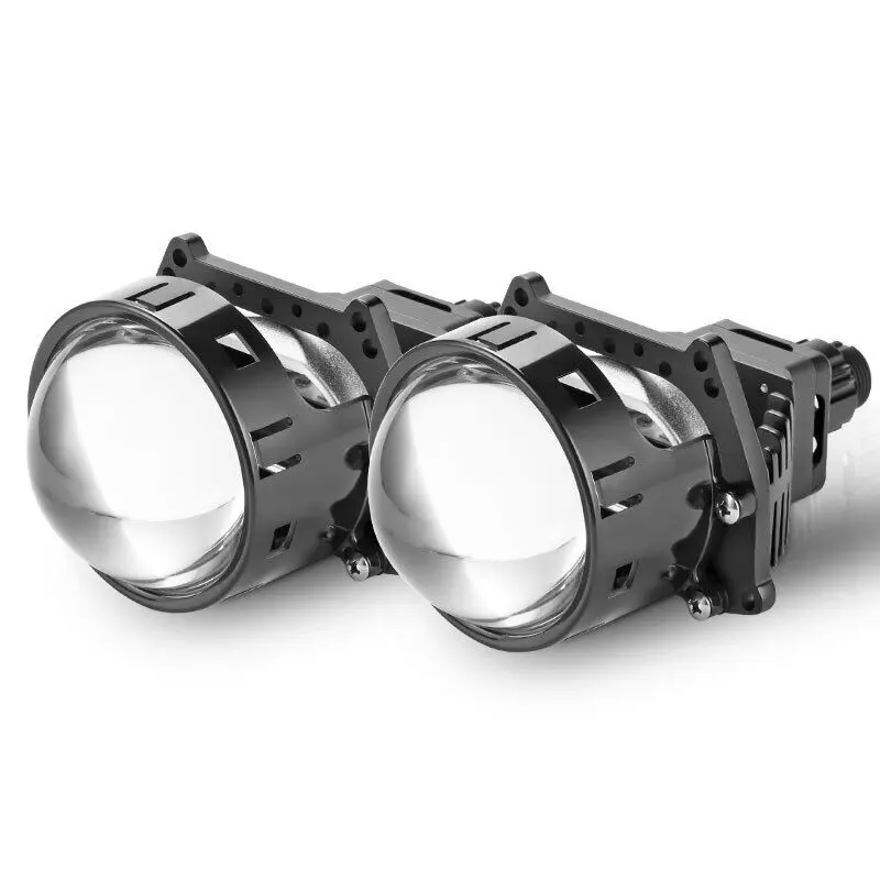2023 yeni Bi Led Lens Halo ışıkları projektörler melek gözler için H4 H7 9005 9006 60W araba farlar yüksek düşük işın 3 inç Led kitleri
