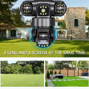 V380 3 Lens 3 Screen 6MP SC28-G PTZ <strong>Camera</strong> Hotsale Indoor and Outdoor Smart AI Human Tracking Security <strong>Camera</strong>