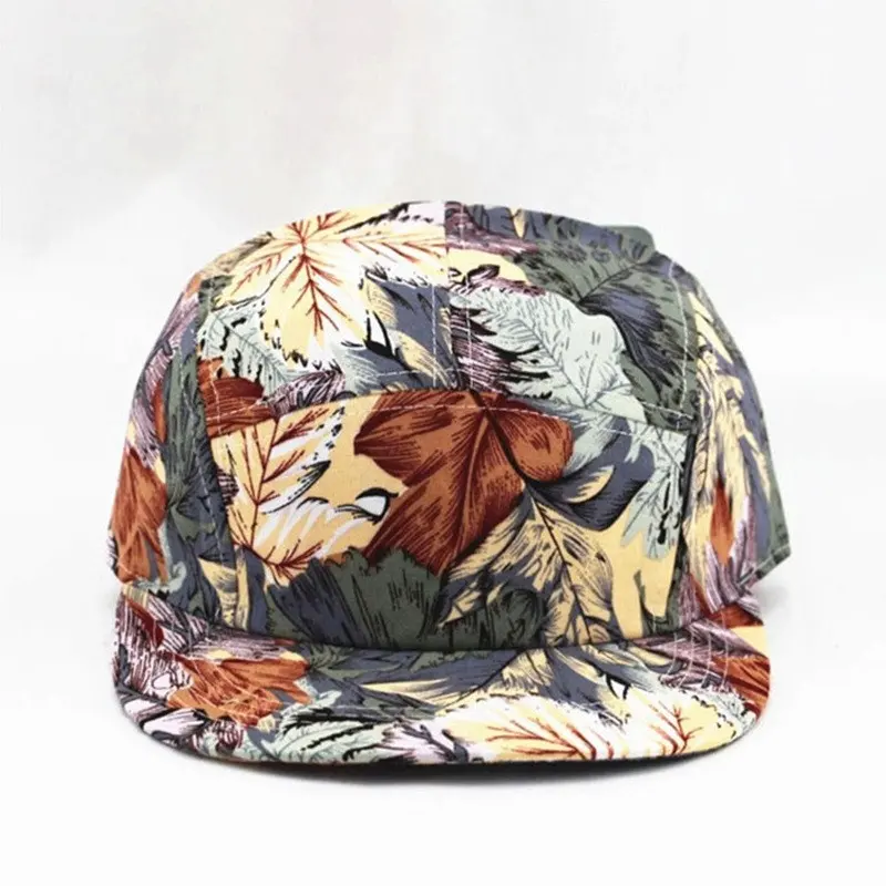 Chapéu da folha de bordo digital impresso, 5 painel chapéu e boné masculino de luxo