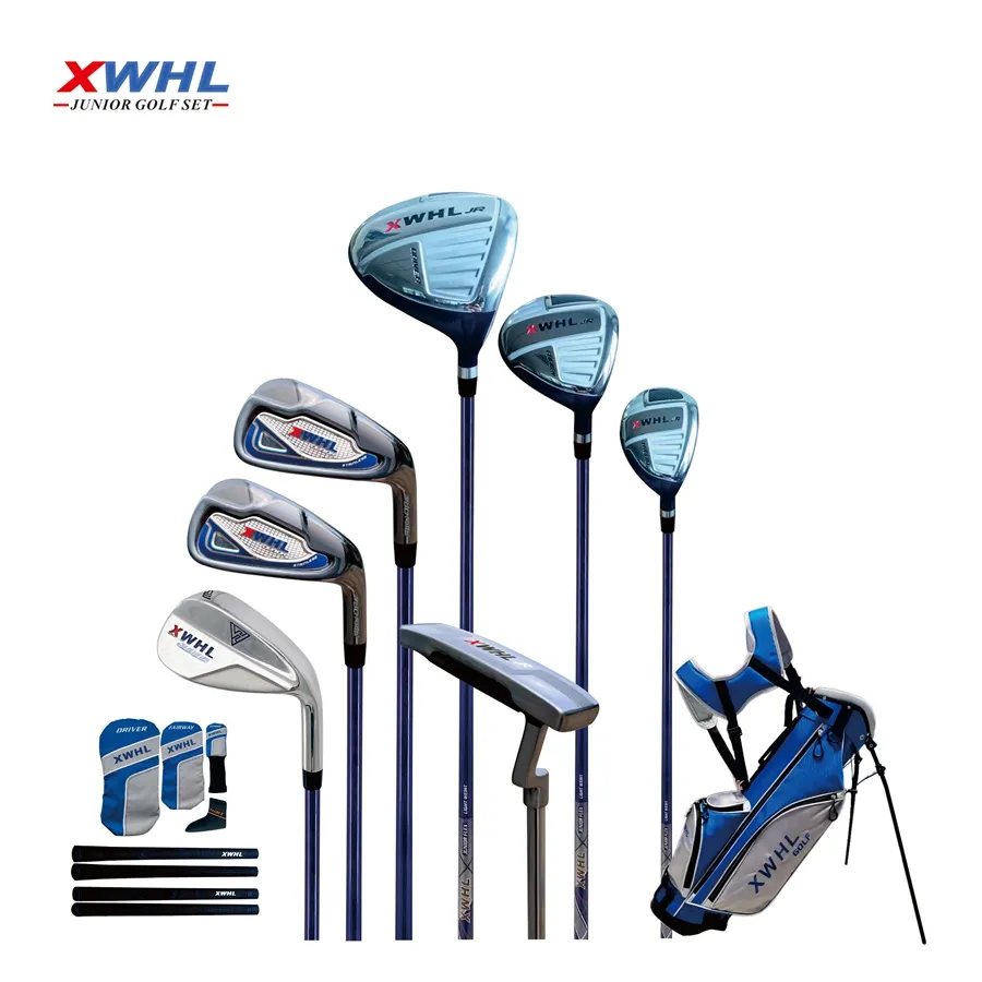 メーカーゴルフクラブセット子供用カスタムロゴ5-9 10-14子供用スタンドバッグ付きジュニアゴルフクラブセット