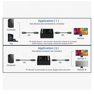 Convertidores divisores de vídeo HDTV de 2 puertos bidireccionales 4K 30HZ 2-1 interruptor HDTV para pantalla de ordenador portátil interruptor PS HDTV para