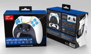 El más nuevo controlador inalámbrico ps4 con conector para auriculares de 6 ejes P4 Blue tooth GamePad compatible con PS3/ios teléfono móvil/joystick de juego de PC