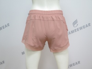 <strong>Pink</strong> Women Casual <strong>Cheer</strong> Short,loose Style Bottom With Mesh Short,custom Running Short With Pockets - Product Image 5