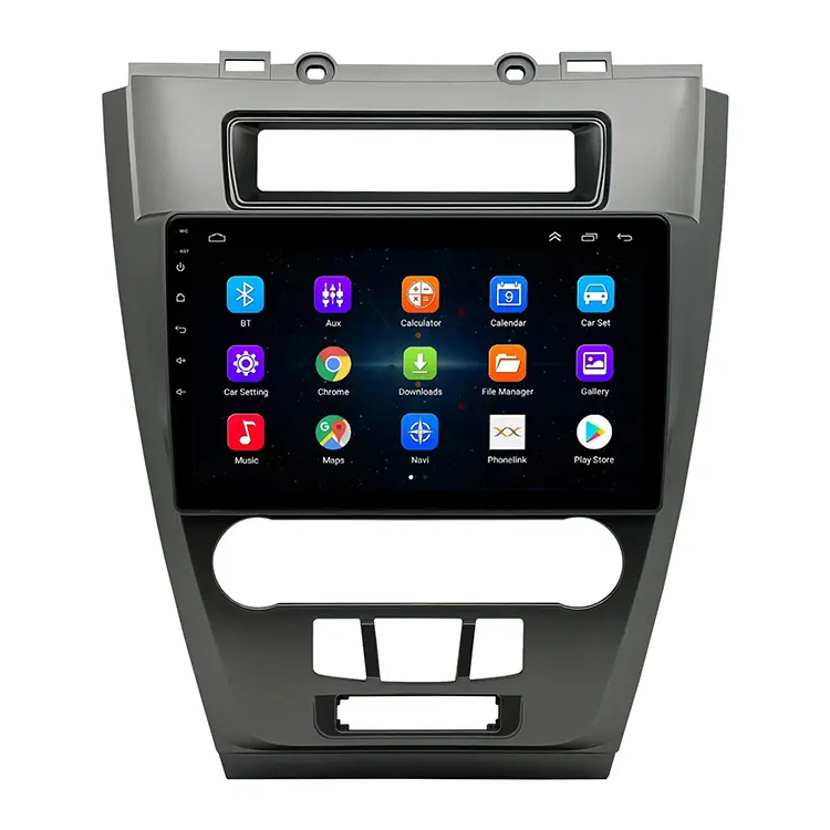 Pantalla táctil de 10 pulgadas Bluetooth Carplay 2 Din Autoradio Android REPRODUCTOR DE Radio Multimedia para Ford Mondeo Fusion 2009 2010 ~ 2012