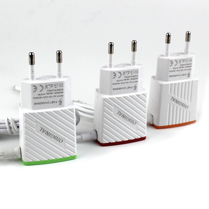 Travel Adapter <strong>2</strong> USB Mobile Phone Charger with V8 Micro Usb or TYPE-C V3 MiNi <strong>2</strong>.0MM Port Cable LED Light - Product Image 2