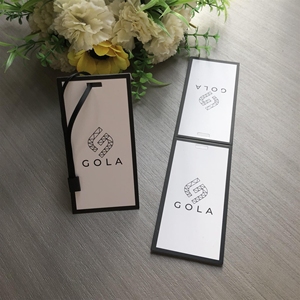 Custom Luxury Folded Card Paper Hang Tag with <strong>String</strong> for Shoes and Bags - Product Image 6