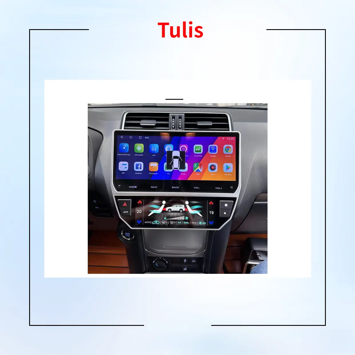 Pièce de contrôle numérique du climat panneau de climatisation du siège arrière interrupteur LCD Touch Air pour Toyota Prado