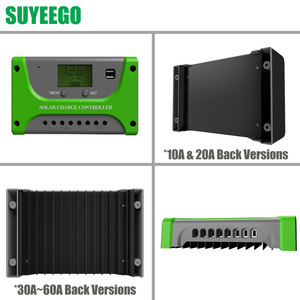 SUYEEGO Auto PWM Solar laderegler 12V 24V 10A-60A LCD-Display Dual-USB-Ausgang zur Lichts teuerung
