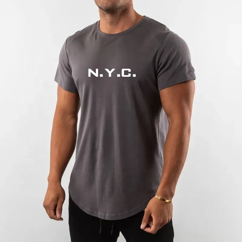 Çin Ithalat T Shirt 90 Polyester 10 Spandex T Shirt Erkekler Için