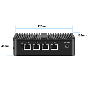 Mini Firewall 4 porte I221 Gigabit Ethernet Software Hardware Router doppio USB HD VGA dispositivo Firewall Mini PC - Product Image 2