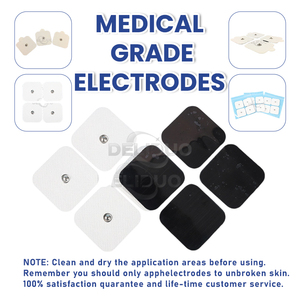 Tùy Chỉnh Electrodosd <span class=keywords><strong>Pad</strong></span> Massage Tự Dính Hàng chục <span class=keywords><strong>Pad</strong></span> Nút Hàng chục 5x5 Cm Điện Cực Miếng Đệm Thay Thế Electrotherapy Dính Vá - Product Image 5