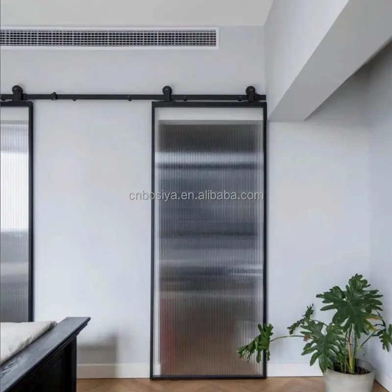 Bosya-Paneles de puerta de aluminio de diseño diferente, puerta de acero y vidrio blanco, puertas de acero con vidrio