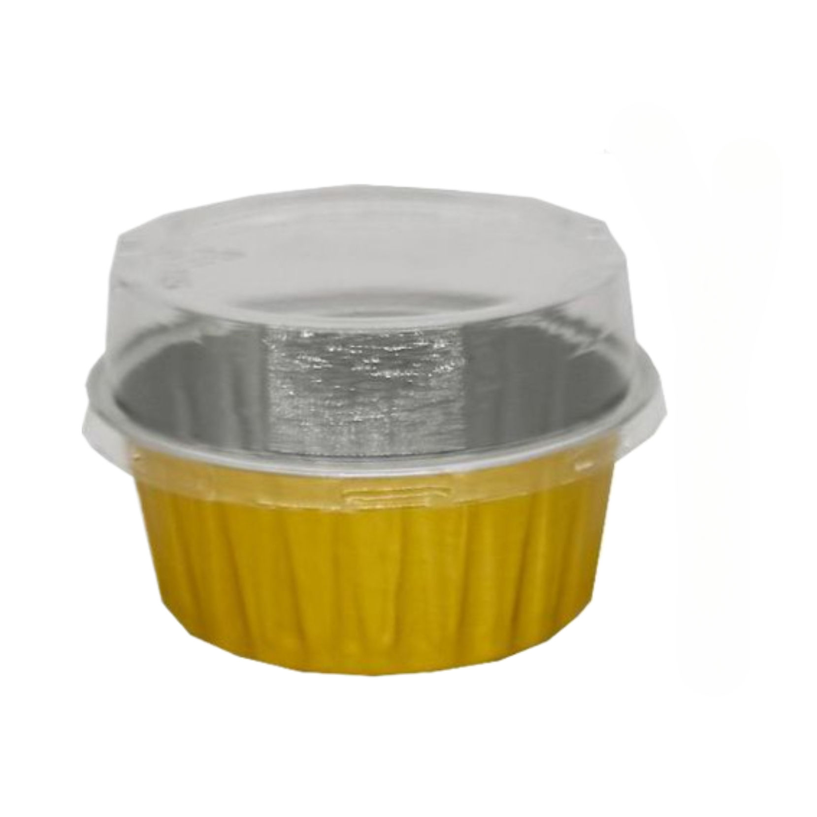 Golden round cup 125ml(10 pieces/set with pet high cover)