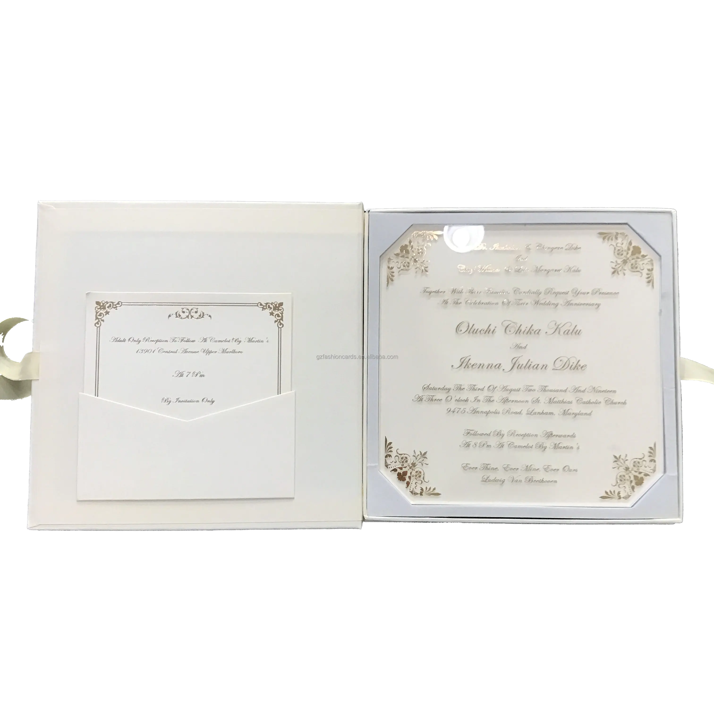 Premium Casamento Convites Caixa Cartão Nupcial Dama De Noiva Groomsmen Proposta Casamento Bem-vindo Box com EVA