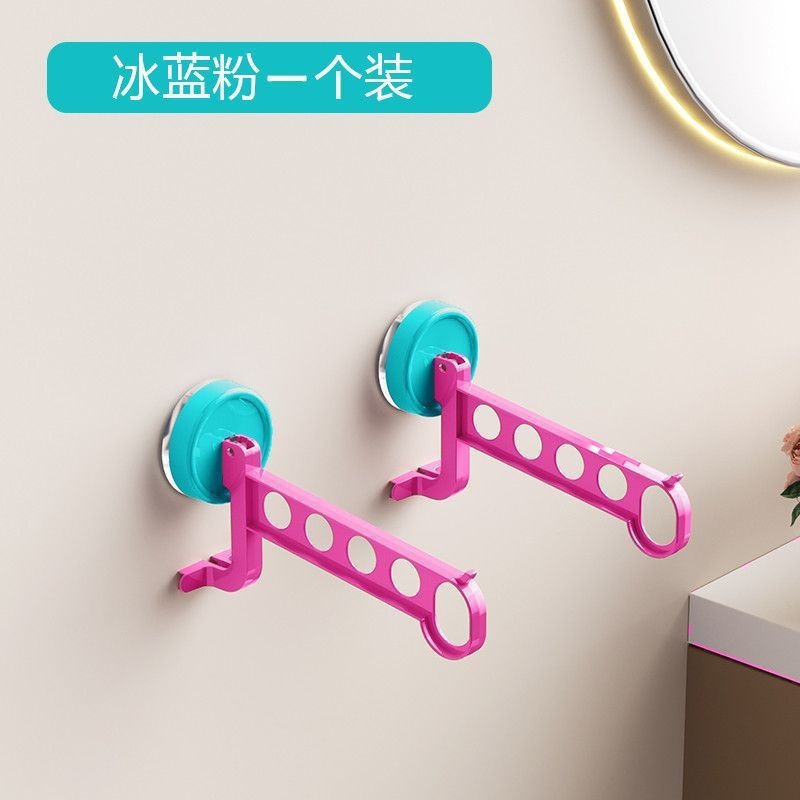 One blue five-hole coat hanger