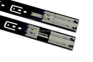 GOOD & E-Shining Teleskopkanal-Schubladen führung 35mm Industrial 3-fach Voll auszug Soft Close Kugellager Schubladen führungen - Product Image 5