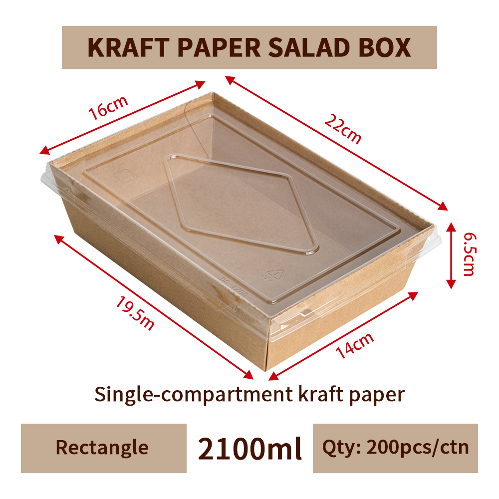 2100 mL Scomparto singolo (Carta kraft)