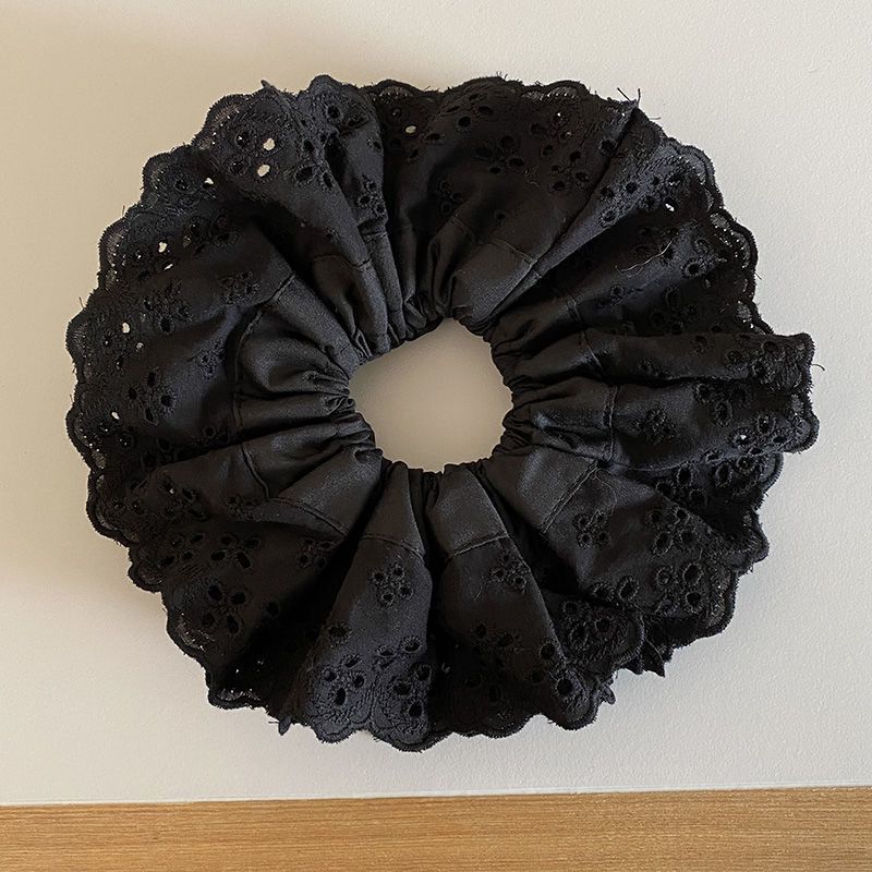 2 Black lace scrunchies (4 layers)