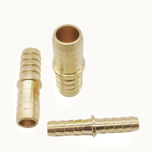 Empalmador de lengüeta de manguera reutilizable de latón, Push-to-Connect para sistemas de compresores de aire neumáticos - Product Image 4