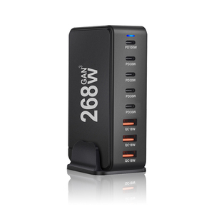 268W GaN Charger 8 <strong>in</strong> <strong>1</strong> USB C Desktop Family Phone Charging Station for Multiple Devices Charging Ports with EU/US/<strong>AU</strong> Plug/UK - Product Image 1