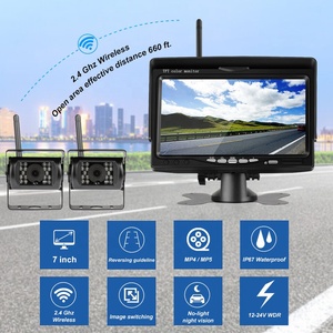Sistema de cámara de respaldo inalámbrico Vista trasera Visión nocturna Monitor de 7 "para RV Truck Bus - Product Image 6