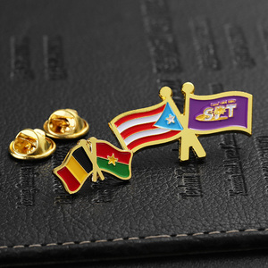 Nhà Máy Tùy Chỉnh Thiết Kế Quốc Gia Hat Phù Hợp Với Men Pin Hợp tác Cuộc Họp Quốc Gia Cờ Huy Hiệu Ve Áo Pins Cho Quà Tặng Lưu Niệm - Product Image 5