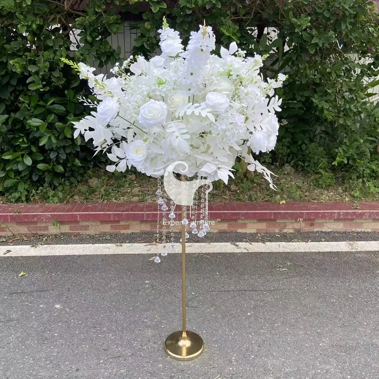 Hot selling wedding flower bouquet decoration white rose flower ball centerpiece