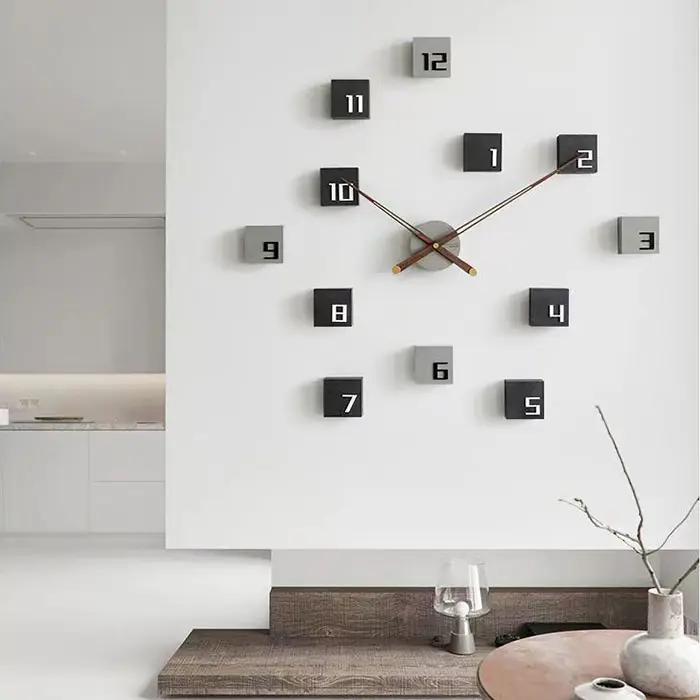 83*76cm luz nórdica luxo criativo home decor relógio de madeira sala pendurada parede decoração fundo parede relógio
