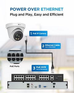 4COVR 24X 5Mp Torreta bala mixta Red exterior Sistema de cámara de seguridad PoE de 32 canales Audio bidireccional Visión nocturna 8TB HDD 32CH - Product Image 3