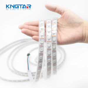 GS8208 RGB IC LED Strip 12V SMD 5050 Pixel Tape Impermeable 30LED Digital con cobre PCB IP67 iluminación exterior - Product Image 2