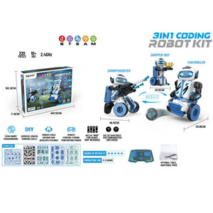 Robot inteligente RC 3 en 1, Kit DIY, juguetes educativos de plástico para niños en edad escolar, desarrollo de habilidades de pensamiento y sentimiento, tallo robótico - Product Image 4