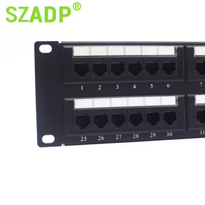 Panel de conexión de red Montaje en rack 2U RJ45 24 48 Puerto Cat5e UTP Datos Cat 6 5E Ethernet Lan Panel de conexión - Product Image 6