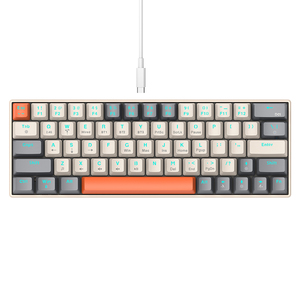 Teclado mecánico T30 con cable, retroiluminación RGB, inalámbrico, 2,4G, Bluetooth, 63 teclas, tableta, ordenador de escritorio, teclado de juego de deportes electrónicos - Product Image 1