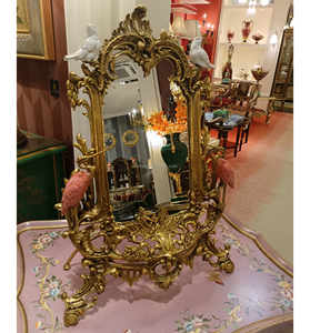 مرآة أمريكية أوروبية عتيقة للطاولة طاولة غرفة المعيشة مرآة برونزية لزينة طاولة الزينة إكسسوارات منزلية - Product Image 2