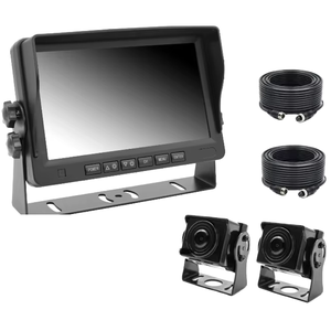 Monitor LCD de fábrica de 7 pulgadas con sistema de cámara de 2 grabadoras inversas a prueba de agua Sensor de imagen CCD para ayuda de estacionamiento de respaldo en camiones y coches - Product Image 1