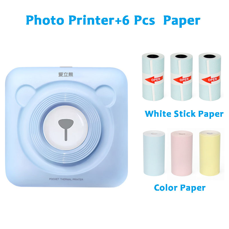 Bleu et 6 Pcs Papier
