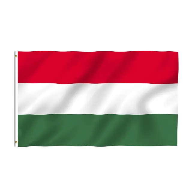 पीतल Grommets के साथ फ्लाई हवा 3x5 फीट हंगरी फ्लैग कैनवास हैडर और डबल सिले हंगरी झंडे
