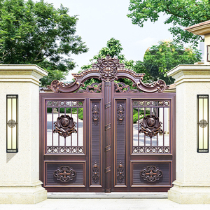 Bền Hiện Đại Tự Động Nhôm Cổng Ống Trượt Đu Mở Phong Cách Cho Nhà Ngoài Trời Biệt Thự Các Ứng Dụng Trường Học - Product Image 5