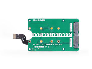 103110065 PCIe3.0 passare a doppio cappello M.2 per Raspberry Pi 5 supporto NVMe SSD supporto moduli Hailo8/8L - Product Image 3