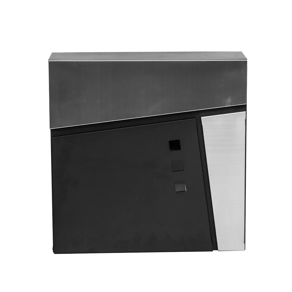 Chiave di sicurezza scatola di giornale con finestra in acciaio inossidabile blocco a chiave cassette postali da parete per chiudere la cassetta postale per esterni