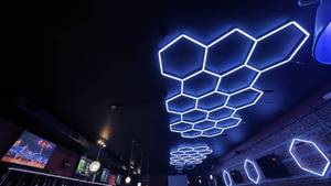 Promozione a tempo limitato SUEZ luci esagonali 6500K LED RGB per tavolo da biliardo illuminazione da palcoscenico luci per feste - Product Image 4
